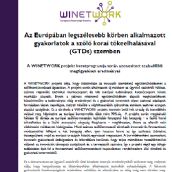 Az Eurpban legszlesebb krben alkalmazott gyakorlatok a szőlő korai tőkeelhalsval (GTDs) szemben